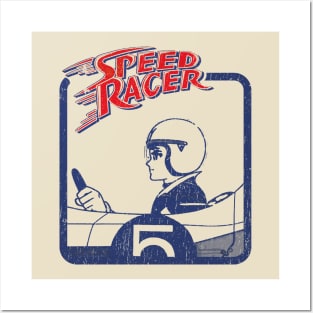 speed racer - vintage illustration Posters and Art